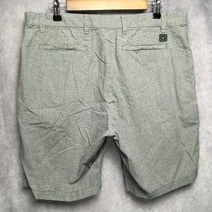Linksoul‎ Mens Shorts 36 Golf Gray Check Nylon Stretch Blend Athletic Hybrid